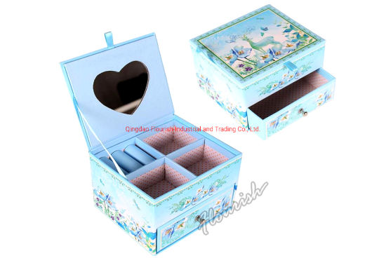 Benutzerdefinierte Druckkarton Schmuck Blume Geschenk Aufbewahrungsbox mit Schublade