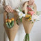 Kreative neue Design Runde geformte Kraftpapier Blumenverpackung Geschenktüte
