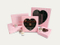 Lovely Heart Design Lila Farbe Pappe Bridemaid Geschenkbox mit Band