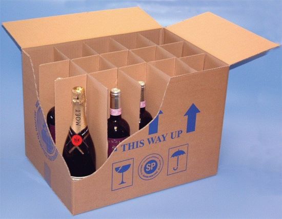 12 Flaschenpackung Bierbox mit Fächern