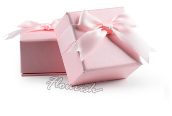 Glitzernde Folie Stamping Pink Art Paper Halskette Schmuckschatulle