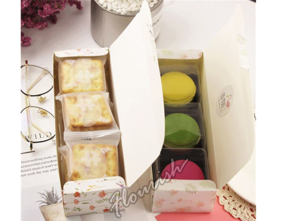 Flache Verpackung Pappe Keks Keks Dessert Sammeln Geschenkbox
