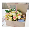 Quadratische Pappblumen-Parfüm-Verpackungsbox für Valentinsgrüße mit Fenster