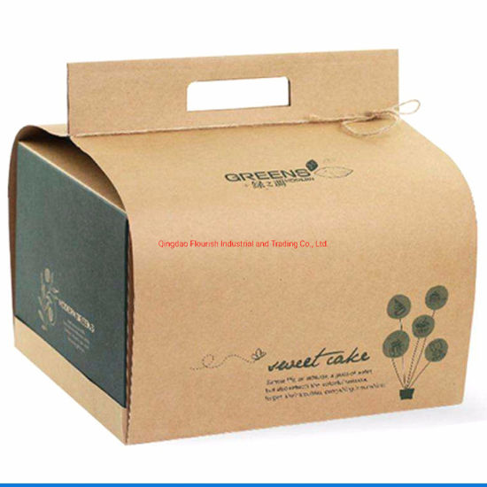 Umweltfreundliche Kraftpapierbox zum Mitnehmen