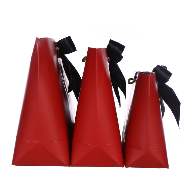  Großhandelsmode-rote Papierverpackungs-Geschenk-Taschen, Festival-Einkaufstaschen