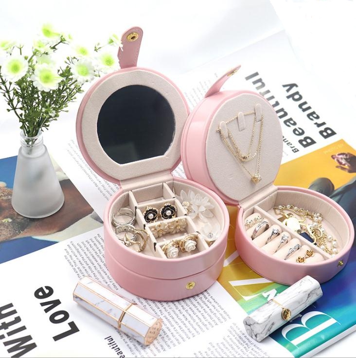 High-End-Luxus-Schmuckverpackungsbox 2 Schichten mit Knopf