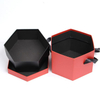 Hexagon-Pappblumen-Geschenkverpackungsbox für Valentinsgrüße mit Band